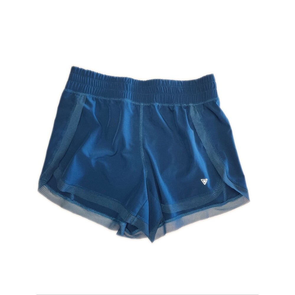 Yogasmoga Dark Aqua Blue/green High Waisted Lightweight Athletic Shorts, M
